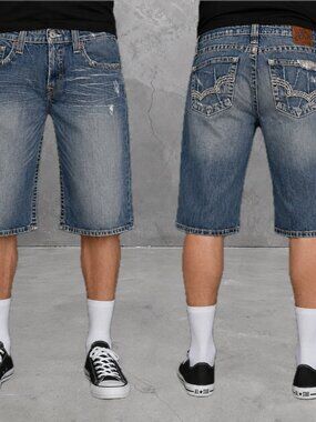 Y2K Big Star Jorts Women's 32x16 Blue Baggy 2000s Grunge Skater Shorts